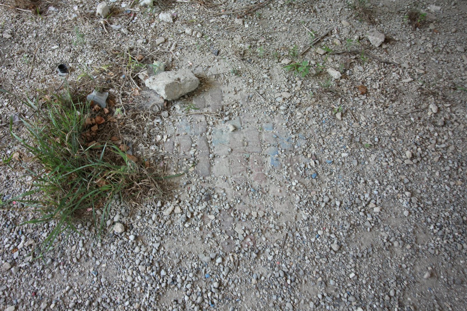 Brick paving inside arch